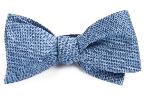 Festival Textured Solid Slate Blue Bow Tie