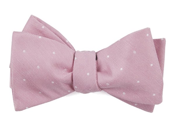 Bulletin Dot Pink Bow Tie