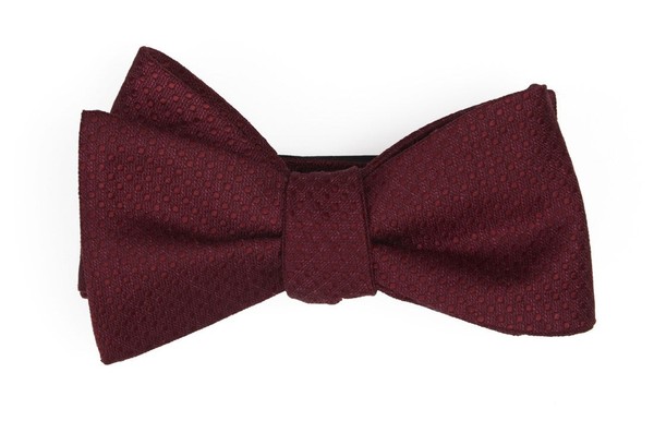 Dotted Spin Burgundy Bow Tie