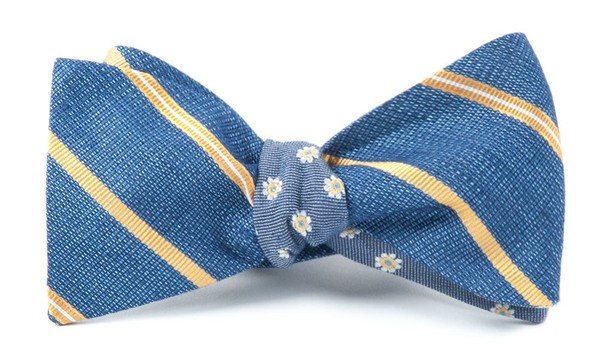 Editor Floral Gold Bow Tie