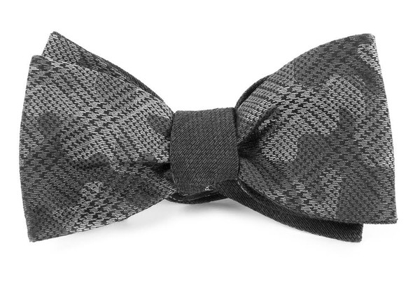 Caliber Textured Solid Silver Bow Tie