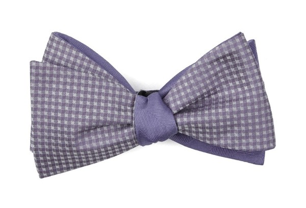 Be Married Herringbone Lavender Bow Tie
