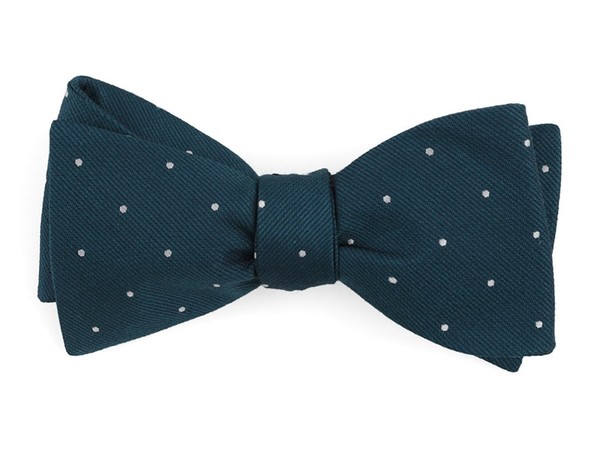 Dotted Report Teal Bow Tie