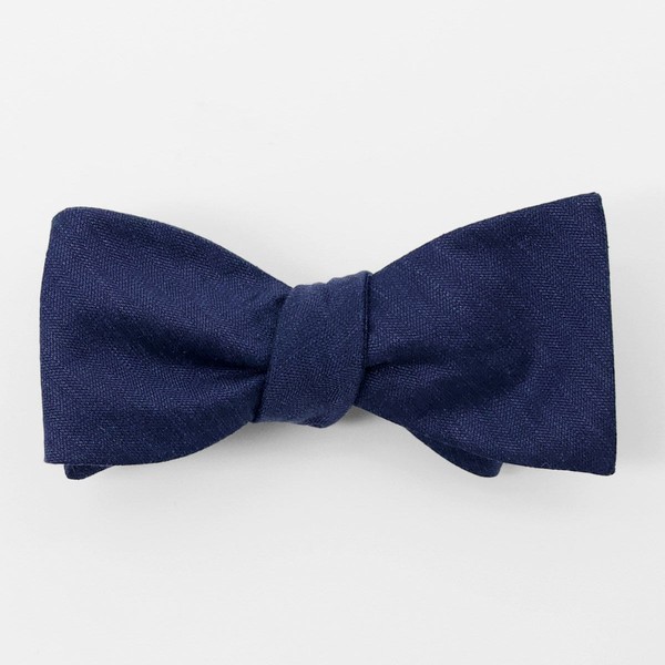Bhldn Linen Row Navy Bow Tie