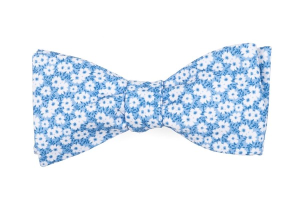 Alfresco Floral Light Blue Bow Tie