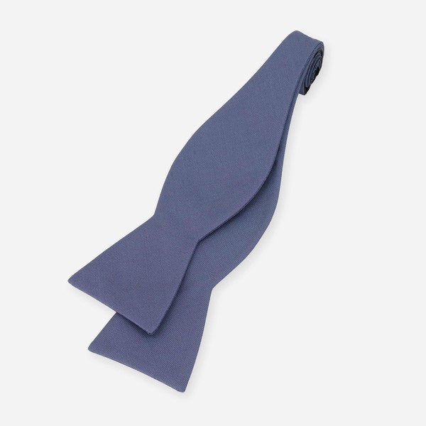 Mumu Weddings - Desert Solid Slate Blue Bow Tie