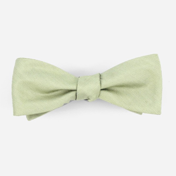 Mumu Weddings - Desert Solid Moss Green Bow Tie