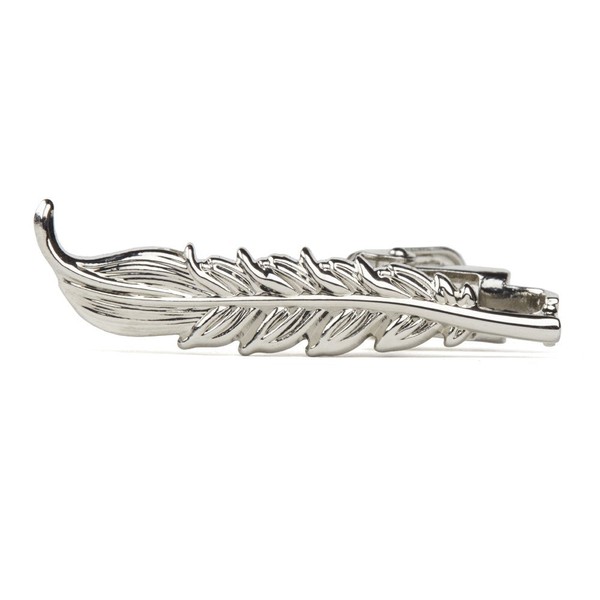 Feather Silver Tie Bar
