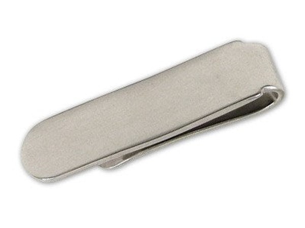 Smooth Slide Clasp Silver Tie Bar