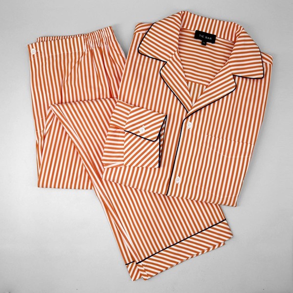 Orange Stripe Pajama Set