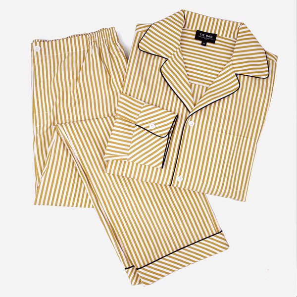 Khaki Stripe Pajama Set