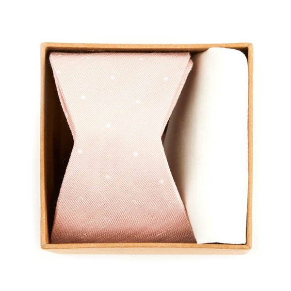 Bulletin Dot Bow Tie Box Blush Pink Gift Set