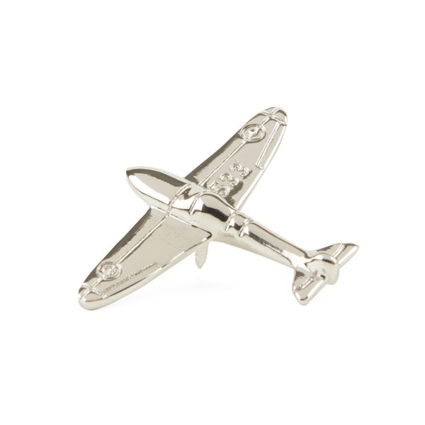 Airplane Silver Lapel Pin