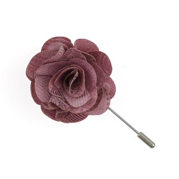 Twill Paisley Dusty Rose Lapel Flower