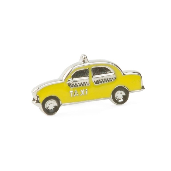 Nyc Taxi Silver Lapel Pin