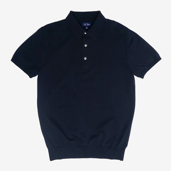 Solid Cotton Sweater Navy Polo