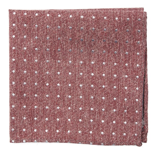 Knotted Dots Raspberry Pocket Square