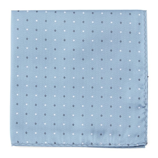 Suited Polka Dots Steel Blue Pocket Square