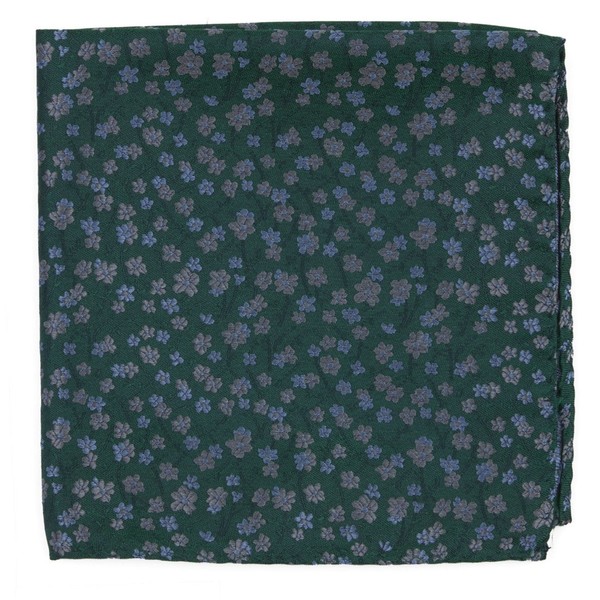 Free Fall Floral Kelly Green Pocket Square