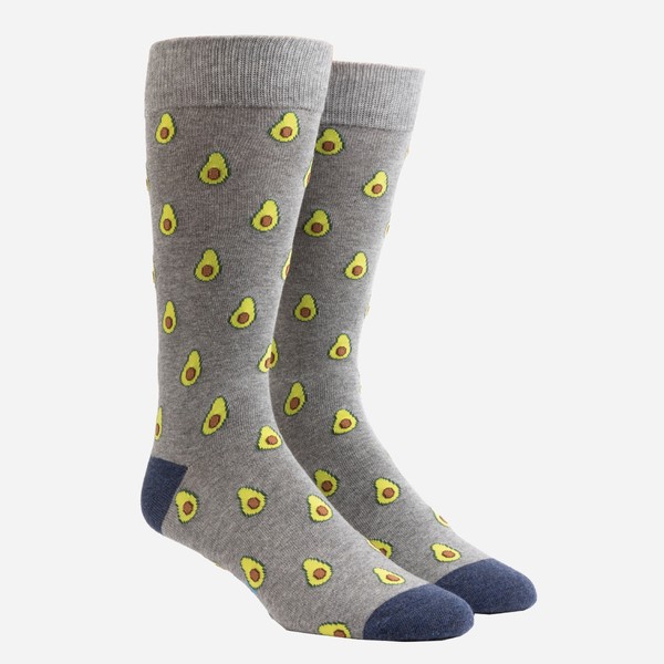 Avocados Charcoal Dress Socks
