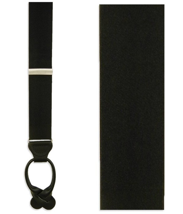 Solid Satin Black Suspender