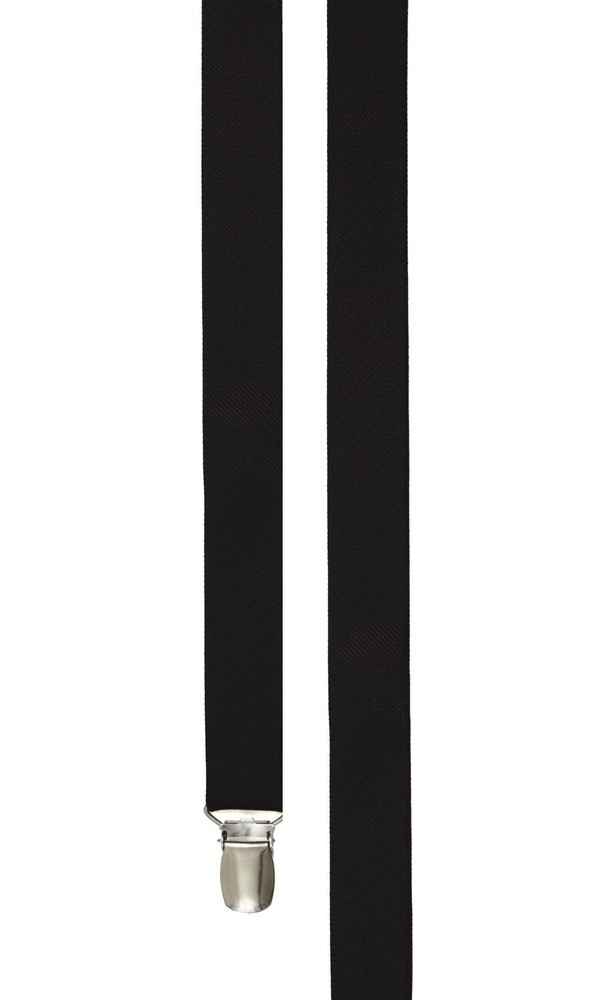 Grosgrain Solid Black Suspender