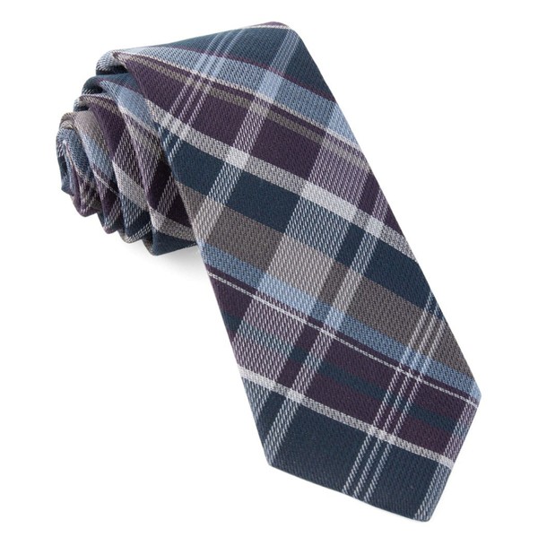 Latham Plaid Purple Tie