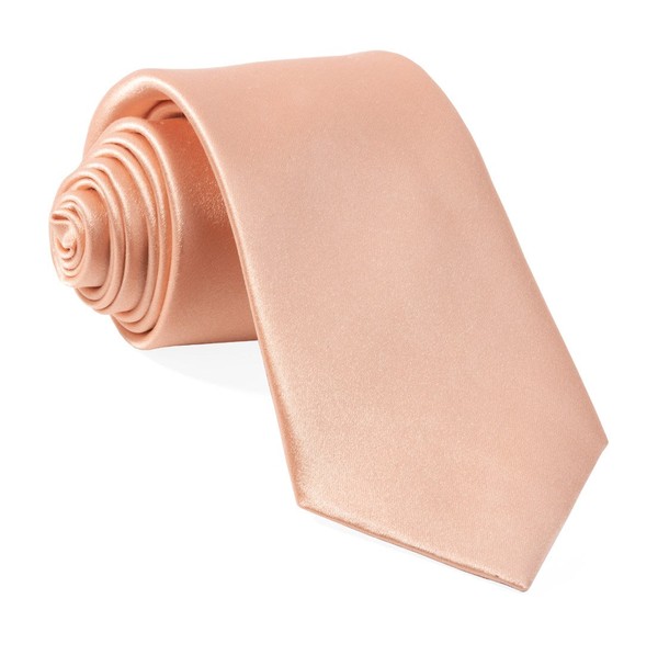 Solid Satin Blush Pink Tie