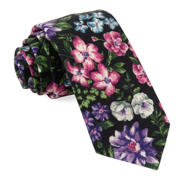Leading Man Floral Navy Tie