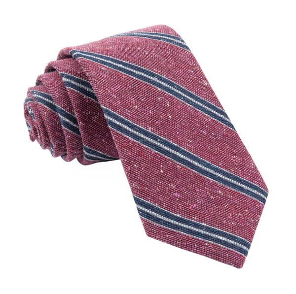 Drift Stripe Raspberry Tie