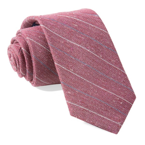 Longway Stripe Raspberry Tie