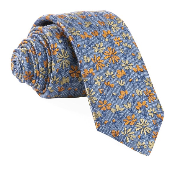 Daffodil Garden Slate Blue Tie