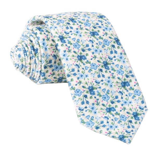 Freesia Floral Light Champagne Tie