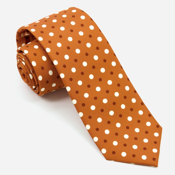 Hidden Dots Burnt Orange Tie