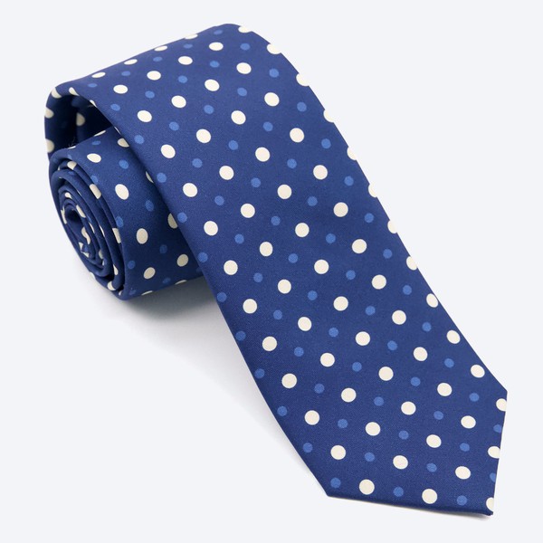 Hidden Dots Denim Blue Tie