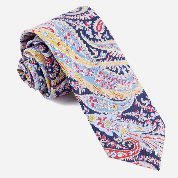 Felix And Isabelle Paisley Navy Tie