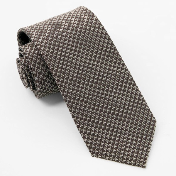 Puppy-Tooth Chocolate Brown Tie