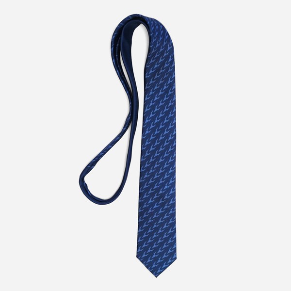 Tie Bar x Michel Men Monogram Navy Tie