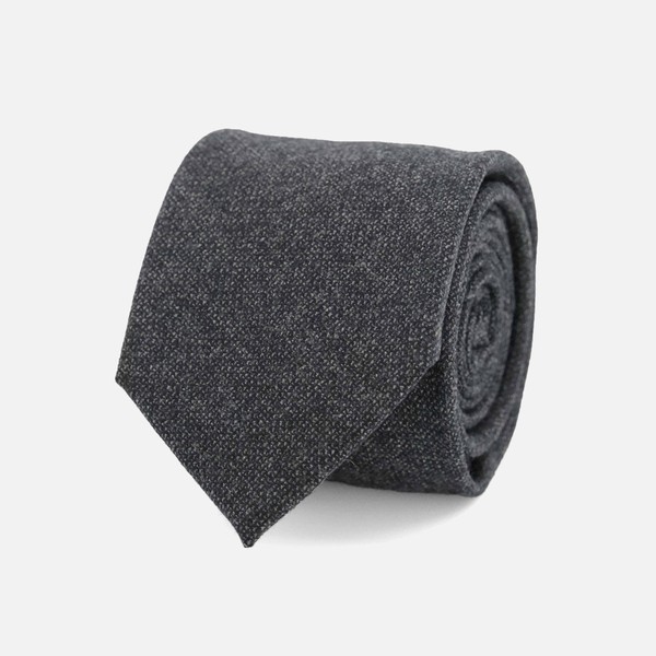 Barberis Wool Carbone Charcoal Tie