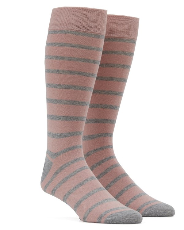 Trad Stripe Blush Dress Socks