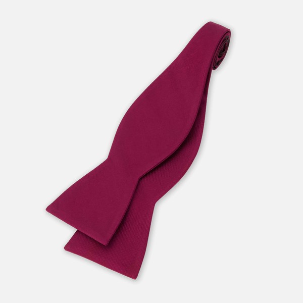 Grosgrain Solid Burgundy Bow Tie