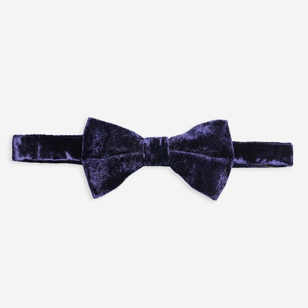 Formal Velvet Navy Bow Tie