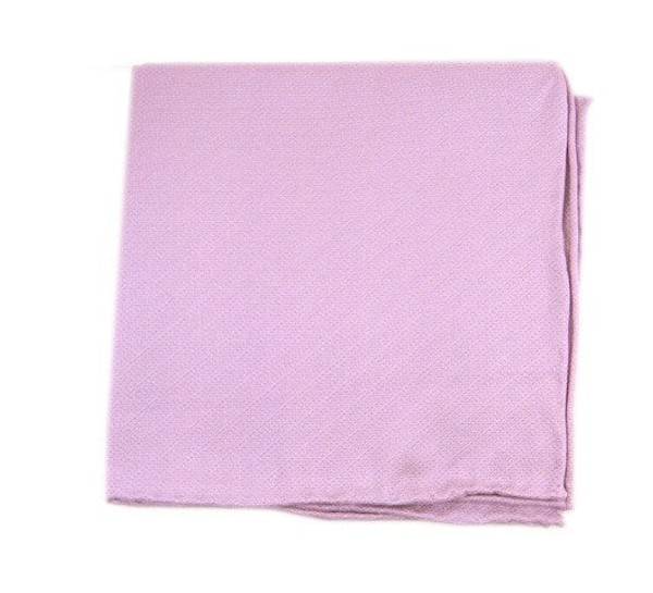 Solid Linen Baby Pink Pocket Square
