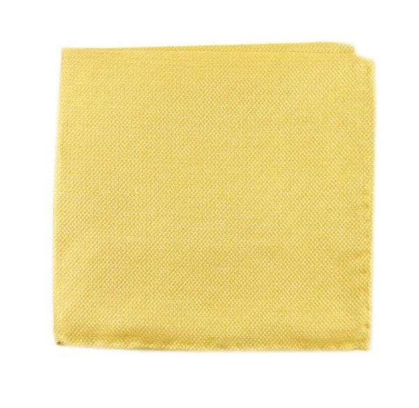 Solid Linen Butter Gold Pocket Square