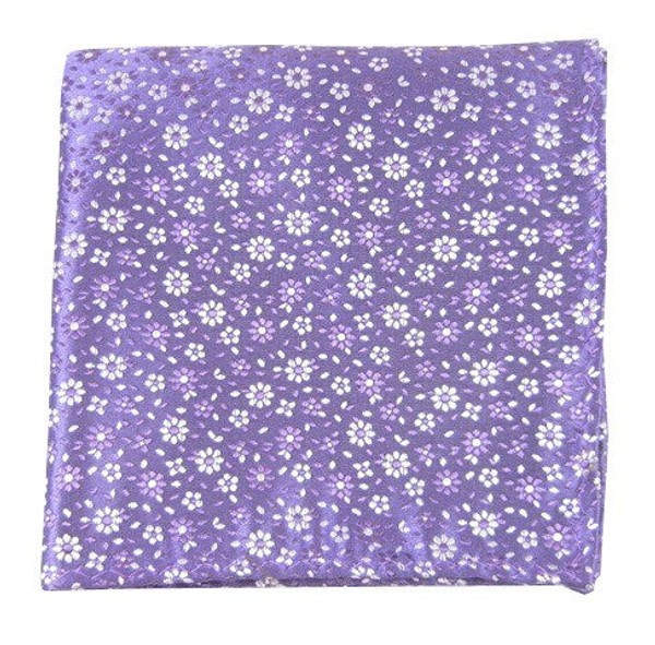 Milligan Flowers Lavender Pocket Square