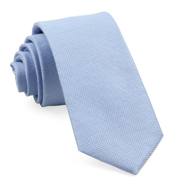 Solid Linen Sky Blue Tie | Men's Linen Ties | Tie Bar