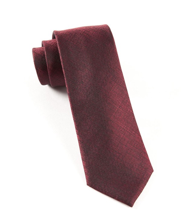 Debonair Solid Deep Burgundy Tie | Men's Silk Ties | Tie Bar