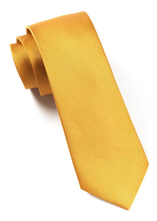 Grosgrain Solid Mustard Tie