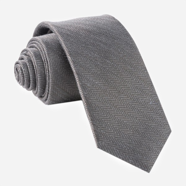 Alleavitch Herringbone Charcoal Tie