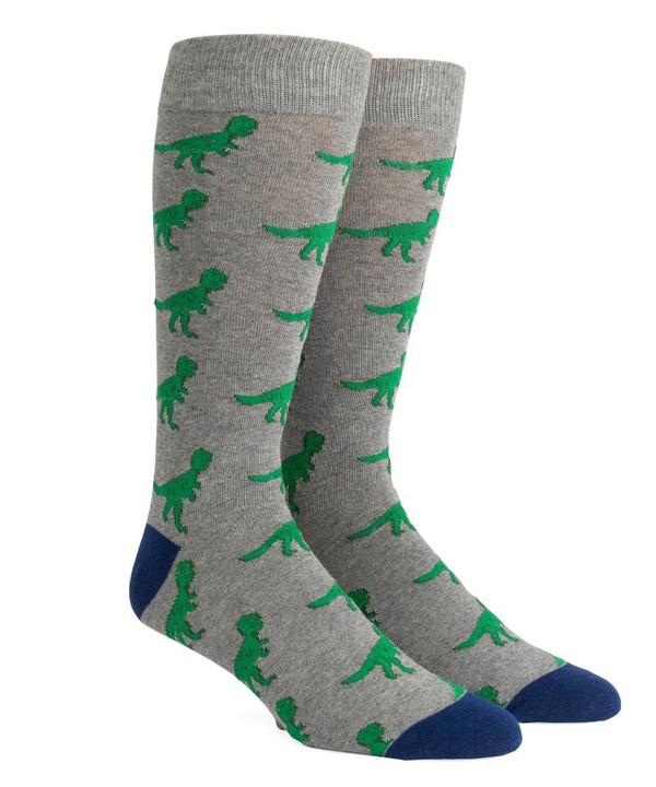 Dinosaurs Grey Dress Socks